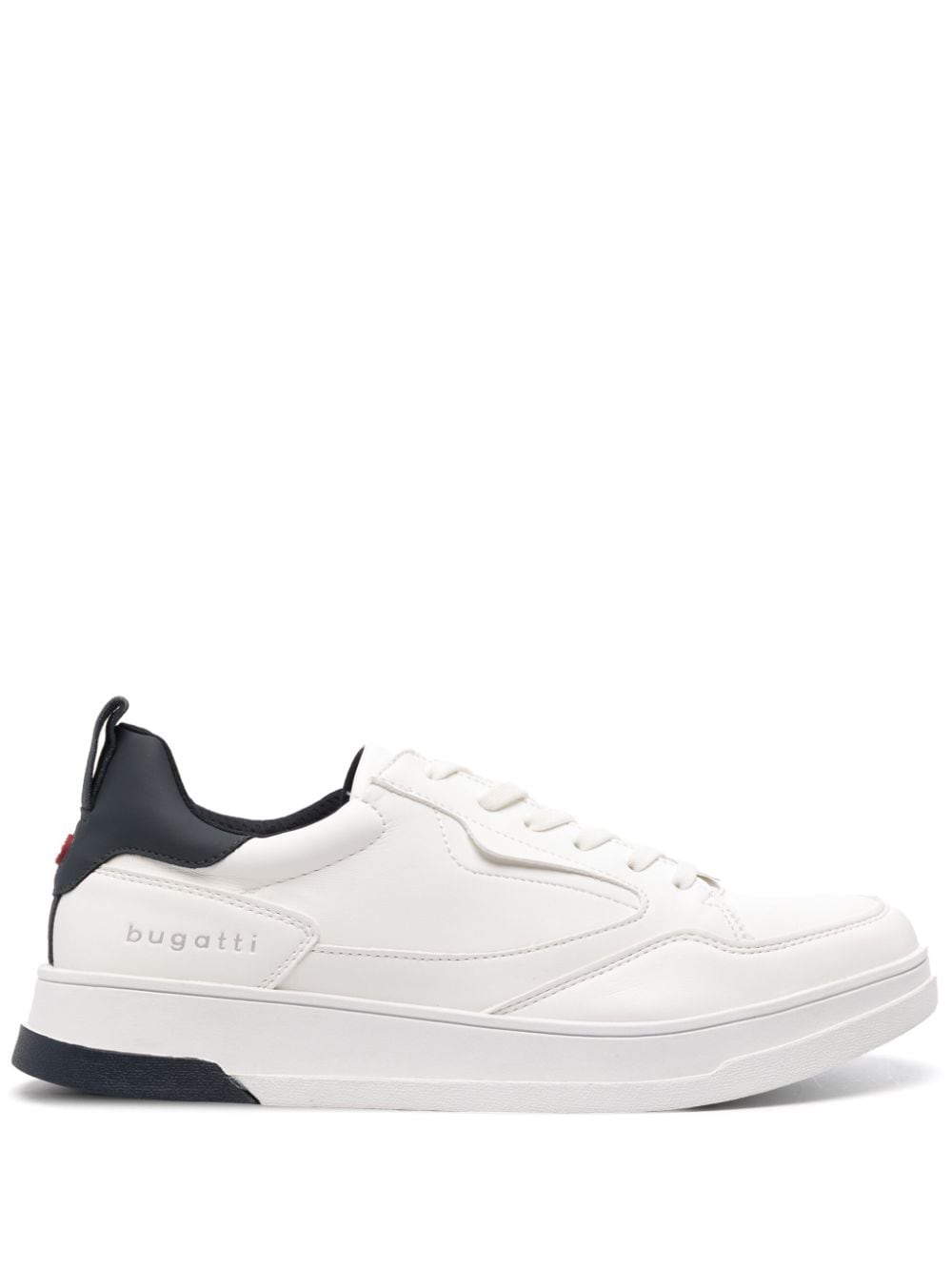 Bugatti Contrast-heel Panelled Trainers In Weiss