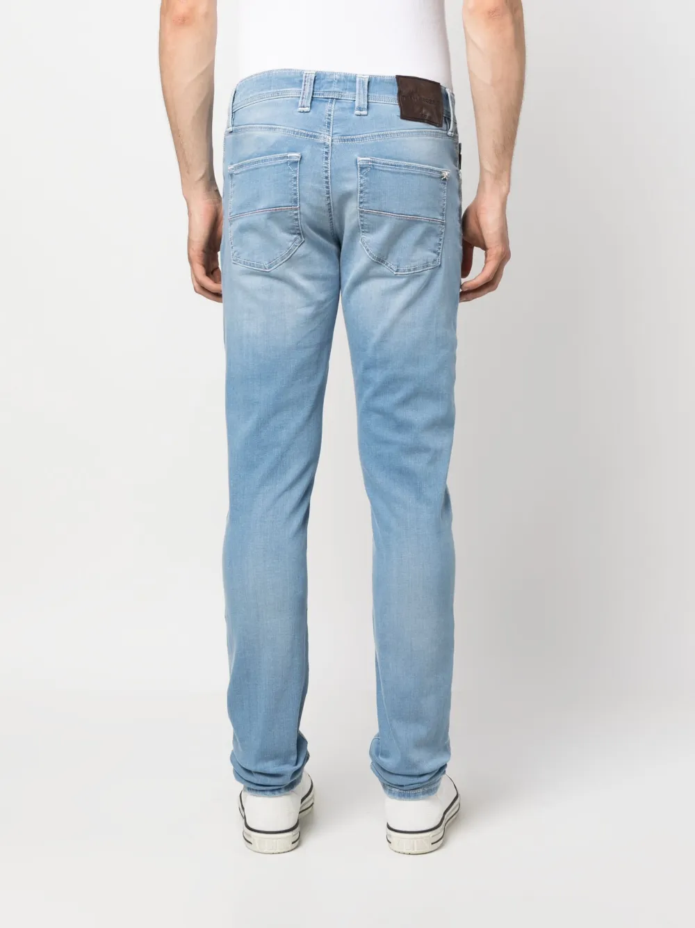 Shop Sartoria Tramarossa Low-rise Slim-fit Jeans In Blue