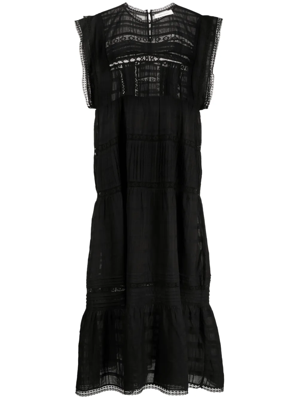 SKALL STUDIO ANJALI SHORT-SLEEVE LACE-DETAIL DRESS