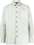 Botter textured-finish leather shirt - Green