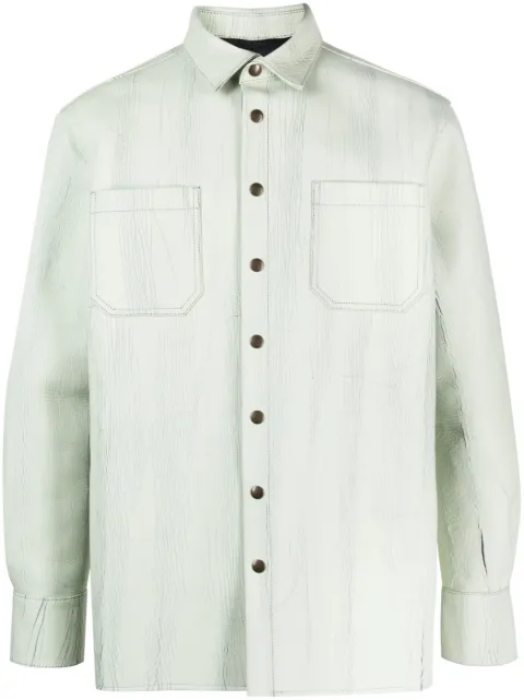 Botter textured-finish leather shirt