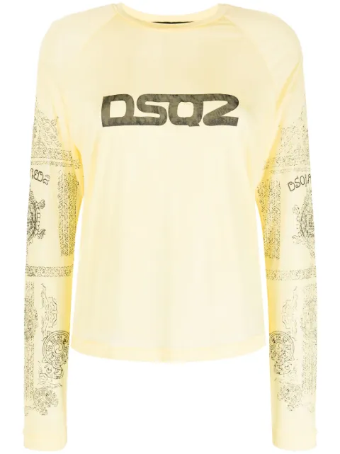 DSQUARED2 logo-print long-sleeve top Women