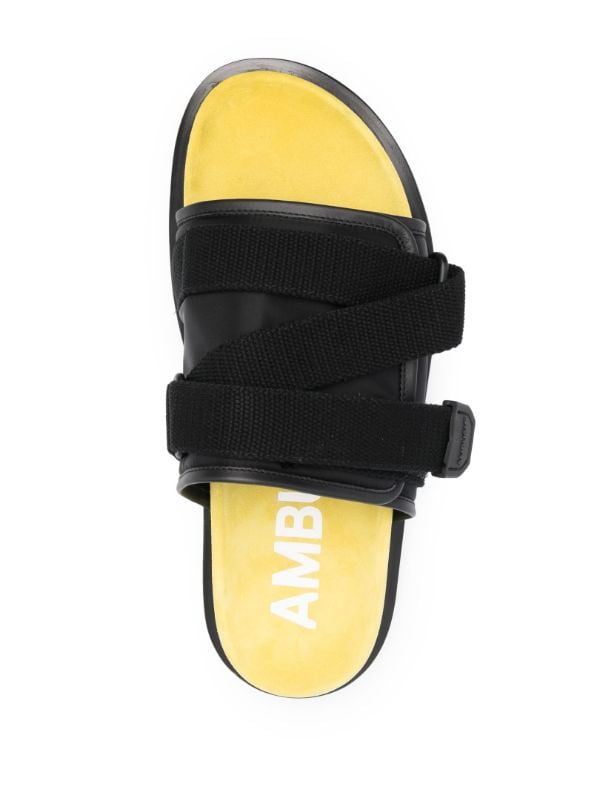 AMBUSH buckle embellished Padded Slides Farfetch