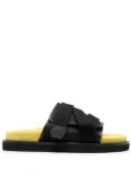 AMBUSH buckle-embellished padded slides - Black