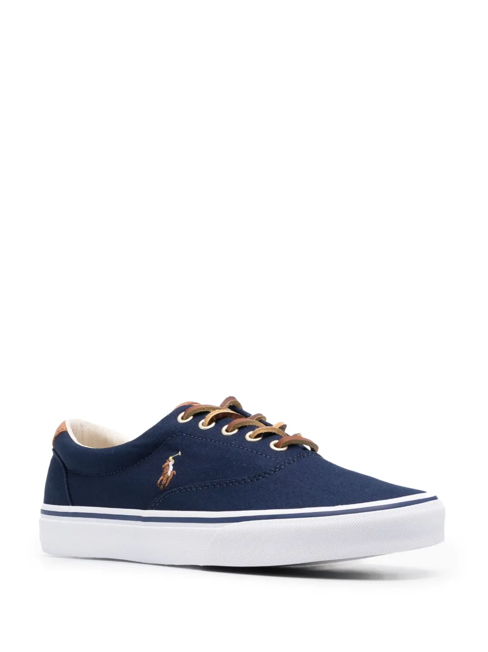 Polo Ralph Lauren embroidered-logo low-top sneakers - Blauw