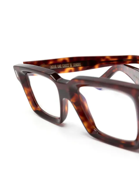 Cutler & Gross tortoiseshell rectangle-frame glasses 1386 - 2