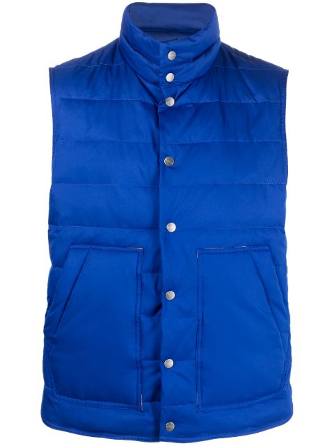 Kiton button-up padded gilet