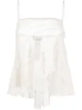 DSQUARED2 broderie-anglaise draped strapless top - Neutrals