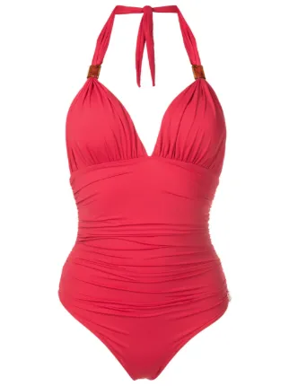 Brigitte ホルターネック ワンピース水着 | レッド | FARFETCH JP