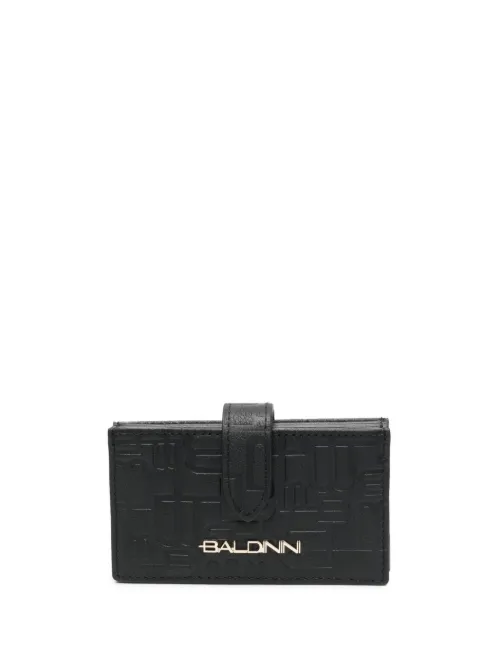 Portefeuille en cuir à motif monogrammé - Baldinini - Modalova