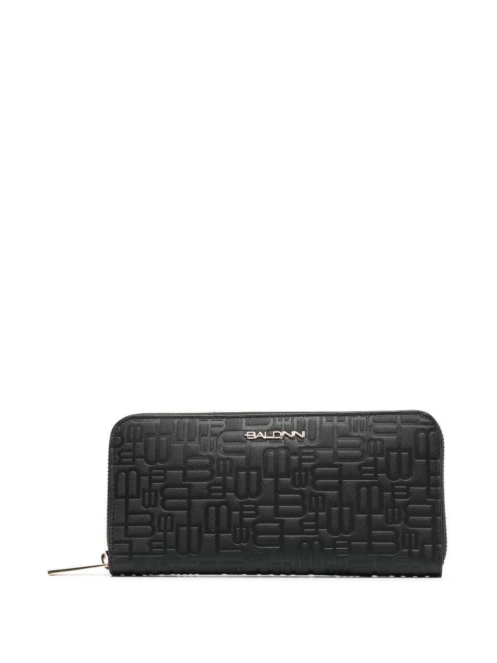 Shop Baldinini Monogram-pattern Leather Wallet In Black