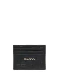 Baldinini monogram-pattern leather card holder - Black