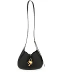 Palm Angels palm tree-plaque leather shoulder bag - Black