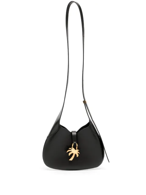 Palm Angels palm tree-plaque leather shoulder bag