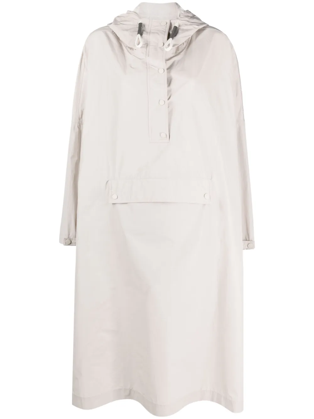 Brunello Cucinelli Hooded Rain Parka In Neutrals