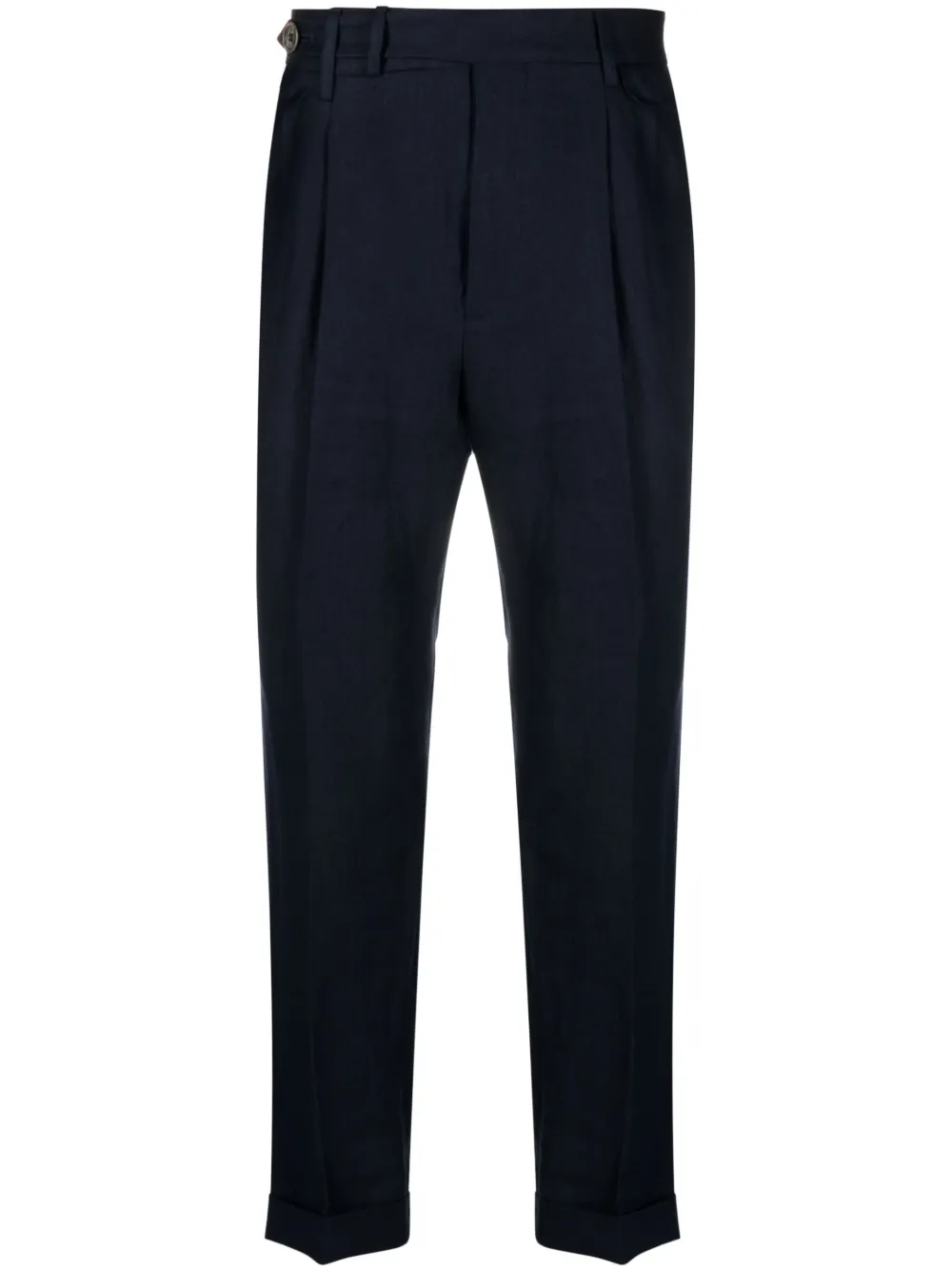 Brunello Cucinelli off-centre linen trousers | Blue | Image 1