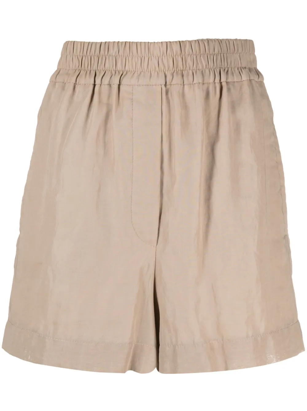 Brunello Cucinelli elasticated-waist cotton shorts | Neutrals | Image 1