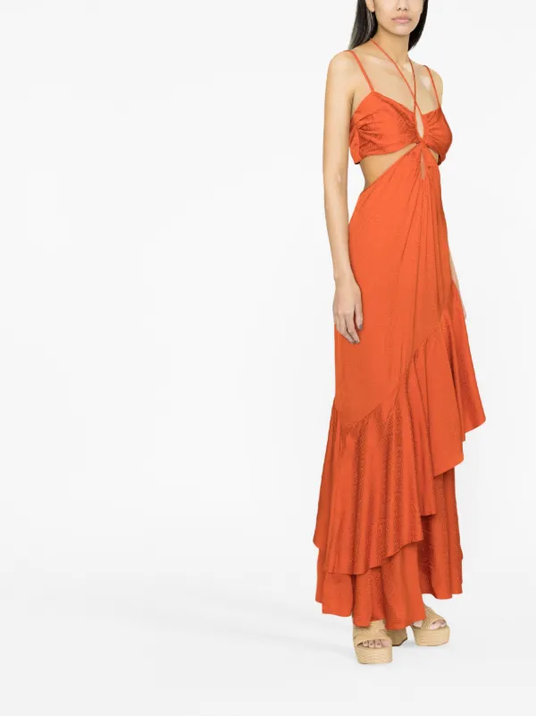 johanna ortiz orange dress Johanna Ortiz Precious Juniper cut-out Dress | Orange