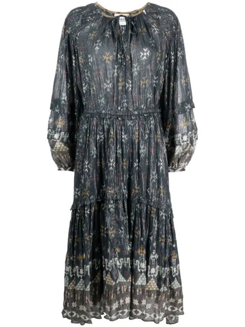 MARANT ÉTOILE Fratela graphic-print cotton midi dress