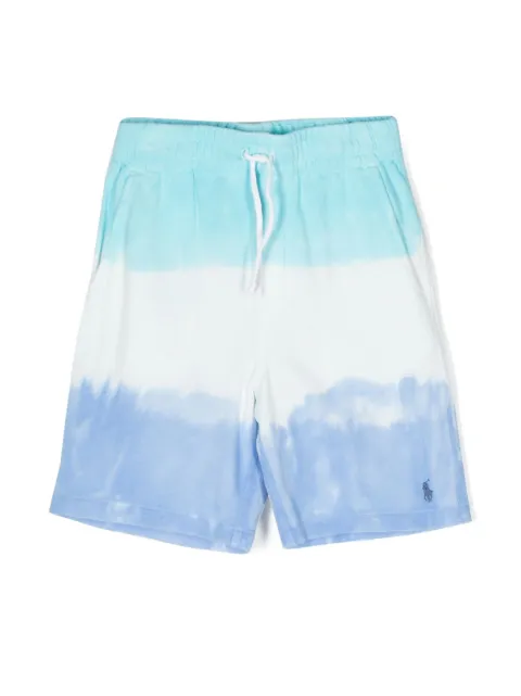 POLO RALPH LAUREN KIDS bermudas con estampado tie-dye y cordones en la pretina