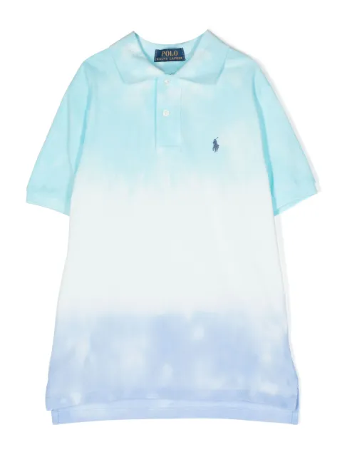 POLO RALPH LAUREN KIDS tie-dye short-sleeve polo shirt