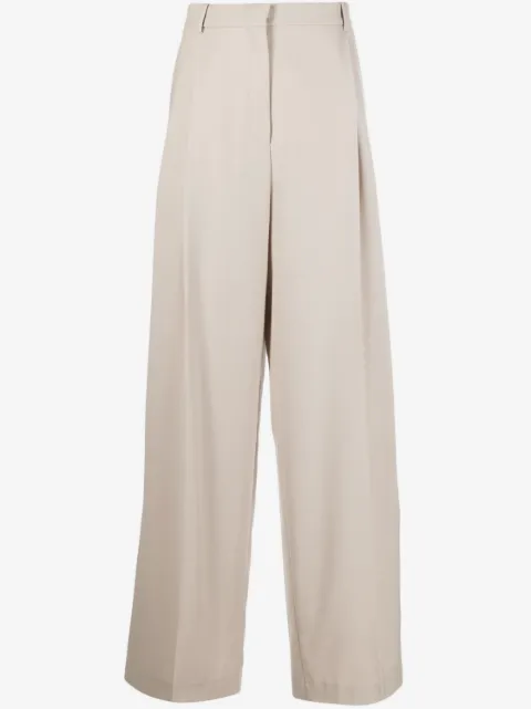 Botter pleated cotton trousers