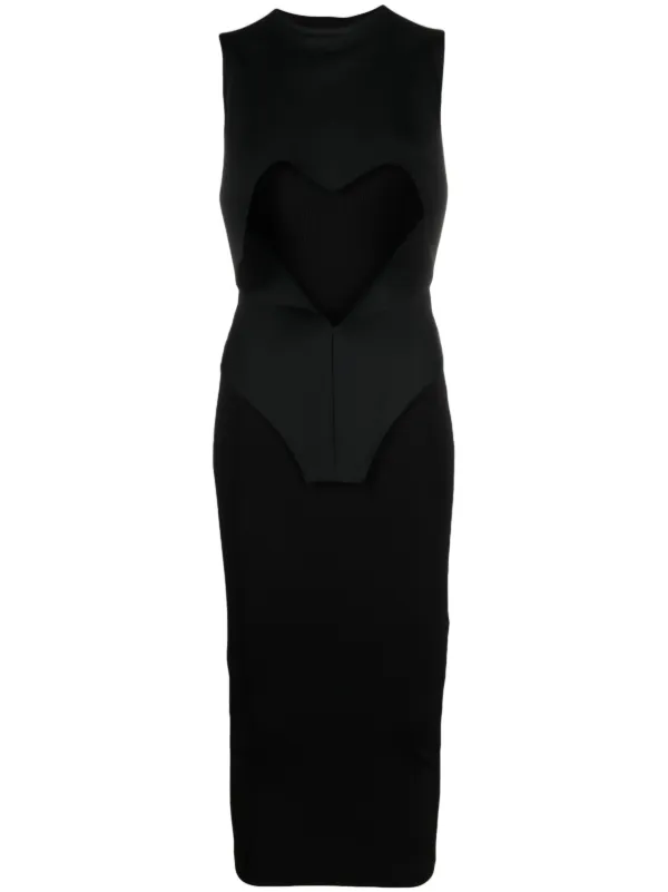 Botter Sleeveless Ribbed Midi Dress | Black | FARFETCH ID