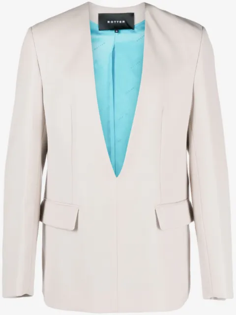 Botter blazer en laine à col v profond