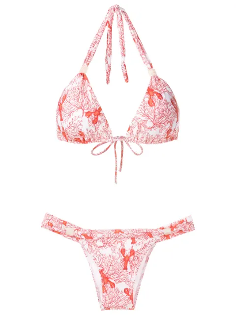Brigitte bikini con estampado de vida marina