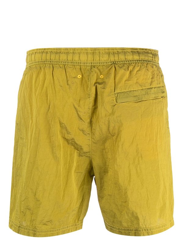 Stone island yellow hot sale shorts