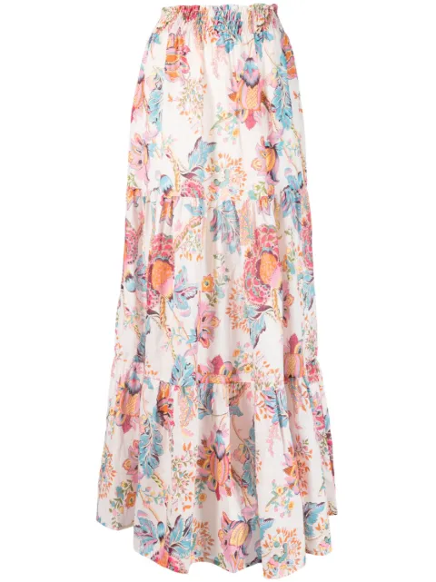 Anjuna graphic-print flared skirt 