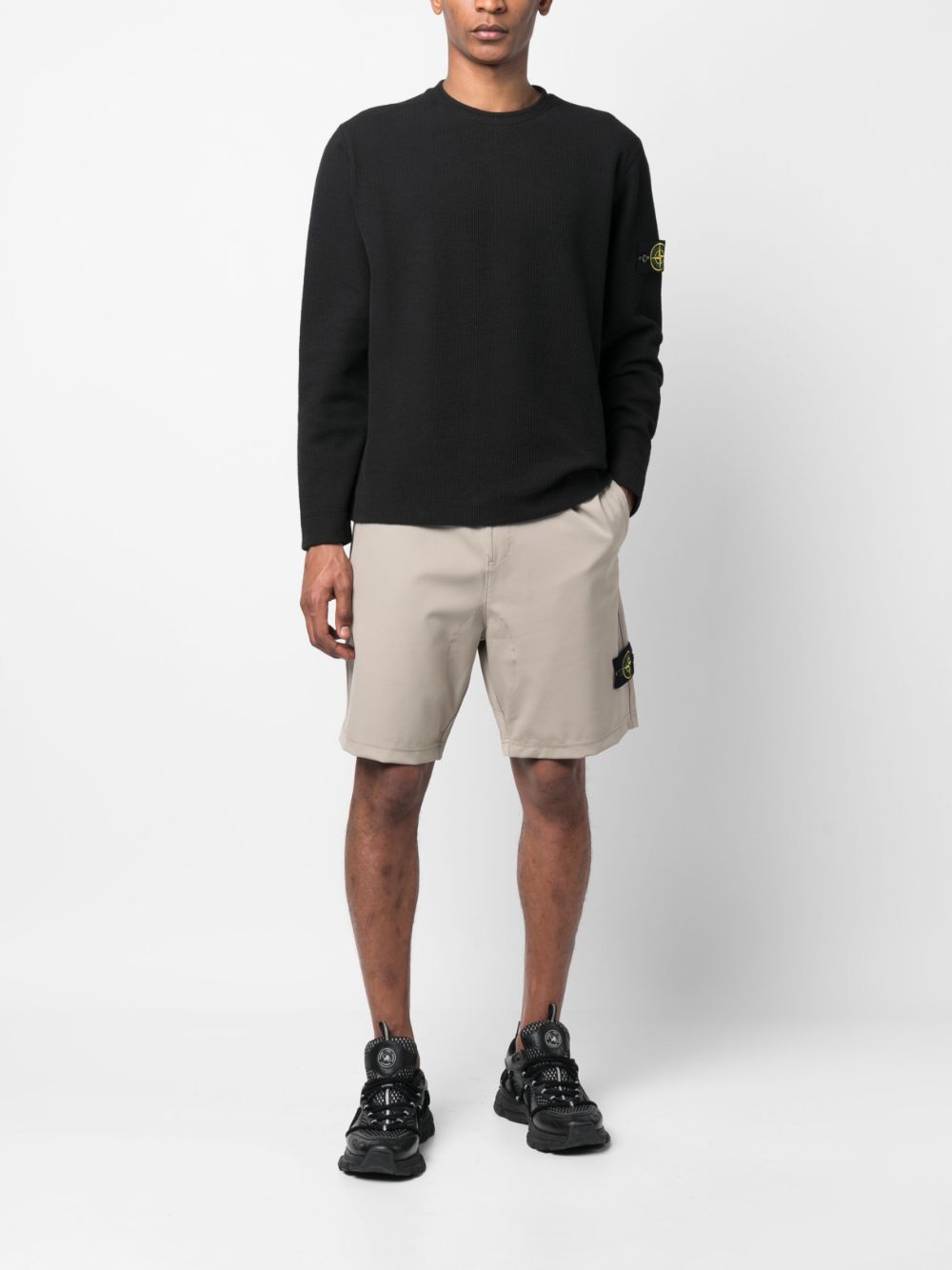 Stone Island Shorts met Compass-logopatch - Beige