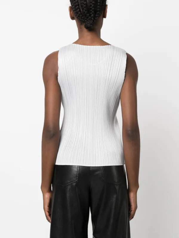 Pleats Please Issey Miyake ノースリーブ トップ - Farfetch