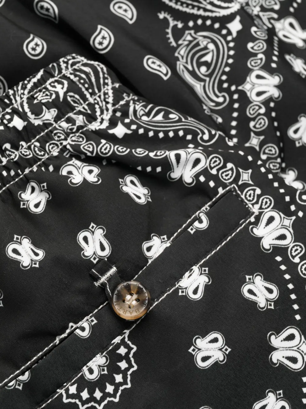 Mc2 Saint Barth Paisley Print Swimming Shorts In Schwarz
