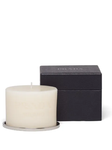 Prada logo-debossed candle