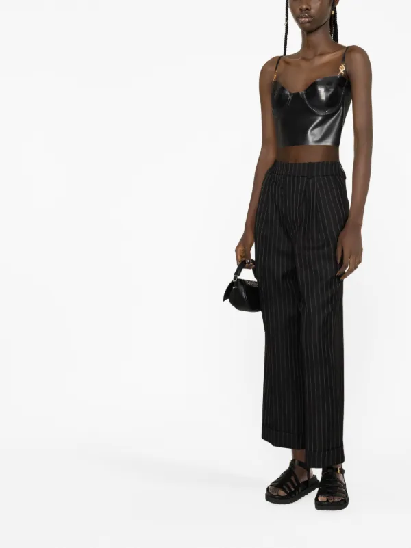 Versace Leather Bustier Top - Farfetch