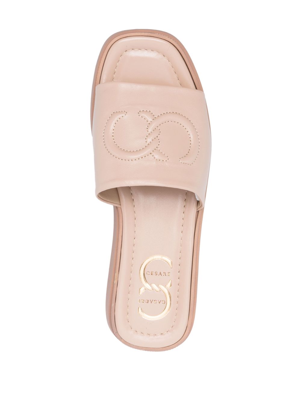 Casadei 50mm logo-embossed Leather Slides - Farfetch