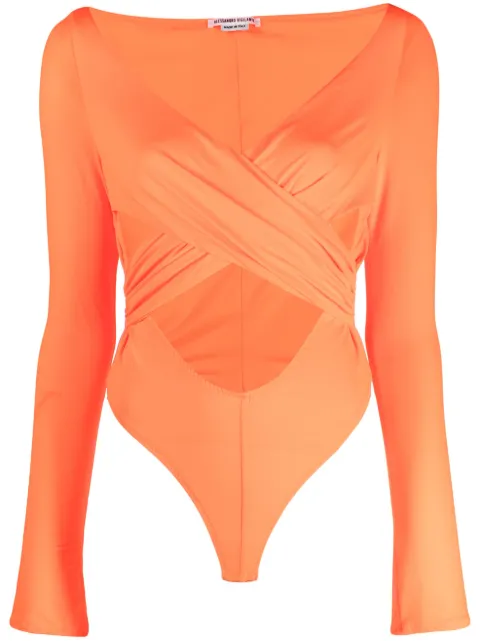ALESSANDRO VIGILANTE cut-out long-sleeve bodysuit