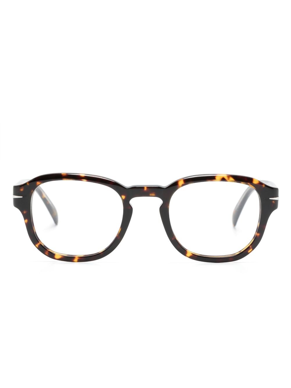 Image 1 of Eyewear by David Beckham tortoiseshell round-frame glasses
