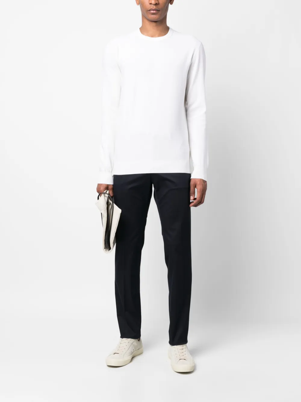 PT Torino Chino van stretch-katoen - Blauw