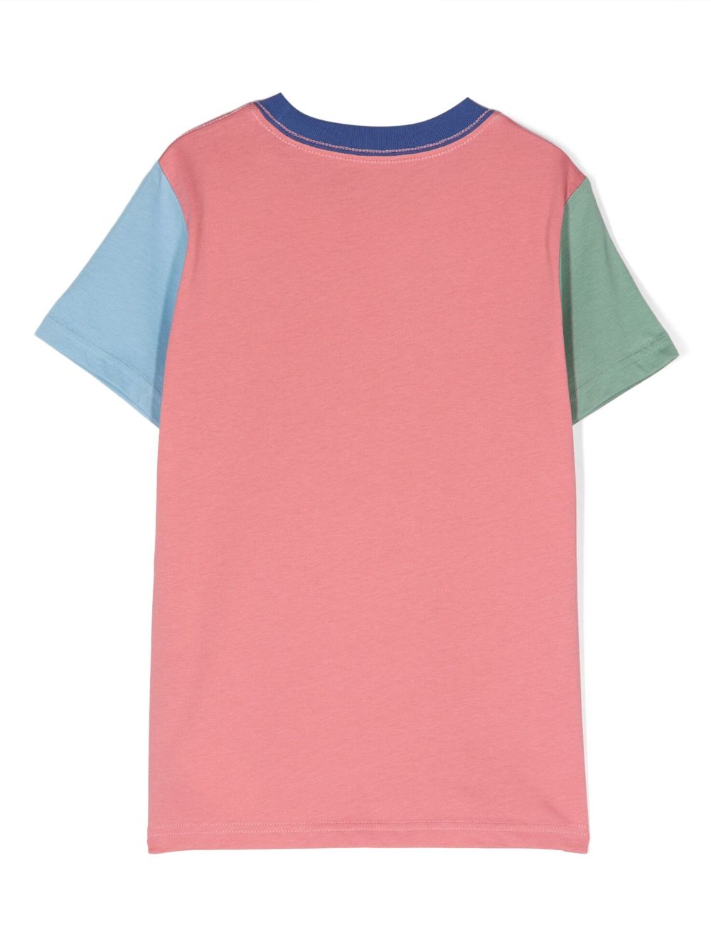 Shop Ralph Lauren Colour-block Cotton T-shirt In Pink