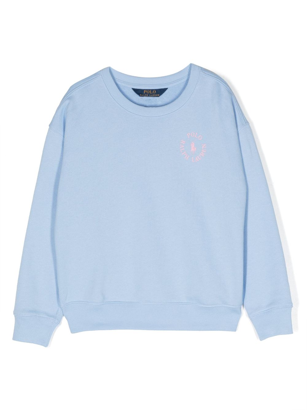 Shop Ralph Lauren Logo-embroidered Fleece Sweatshirt In Blue