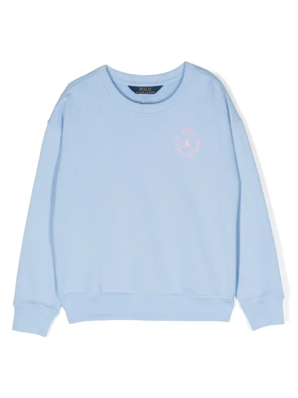 POLO RALPH LAUREN KIDS logo-embroidered Fleece Sweatshirt Blue FARFETCH  IN