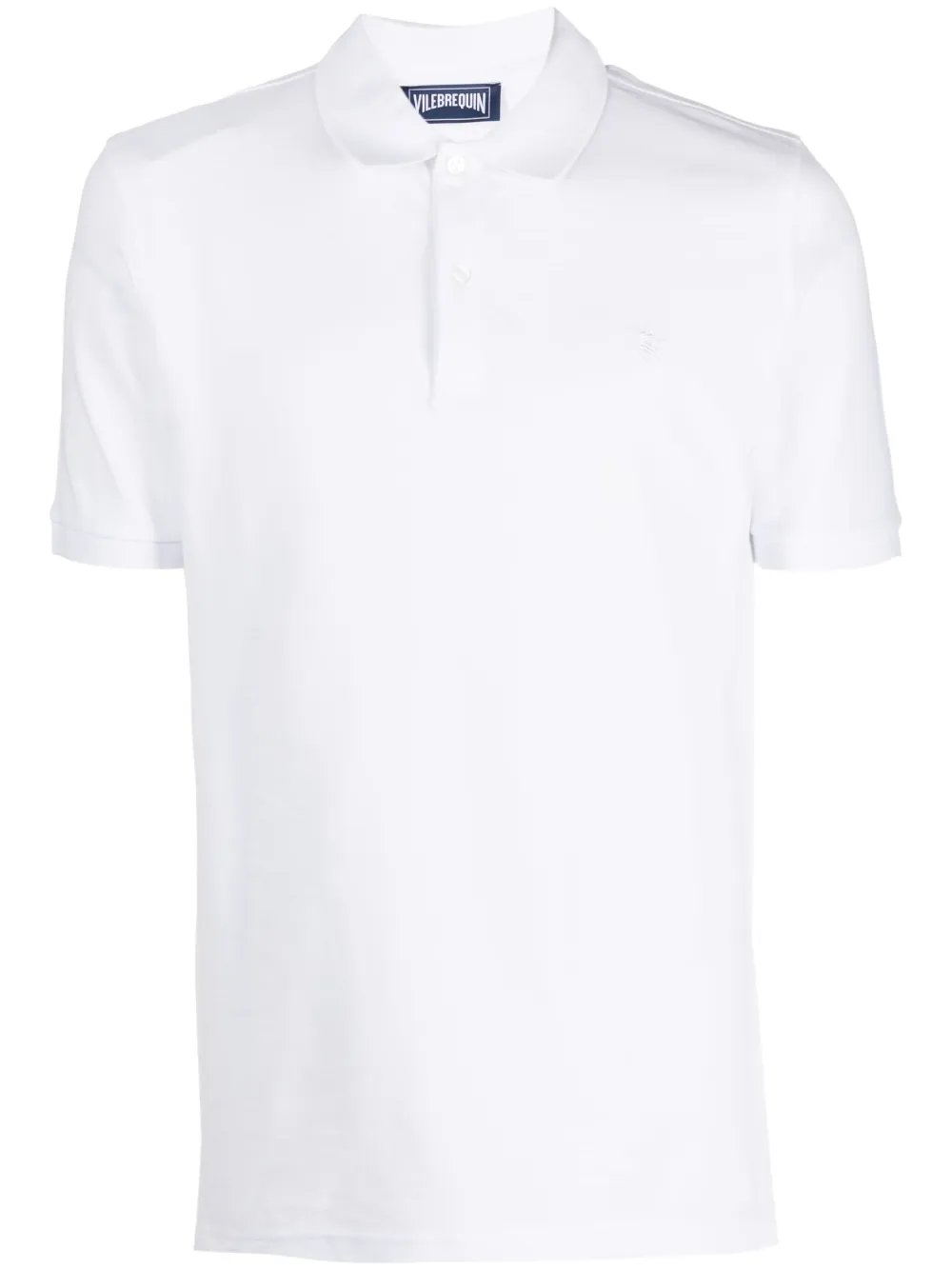 Vilebrequin Pacific Logo-embroidered Cotton-blend Terry Polo Shirt In Blanc