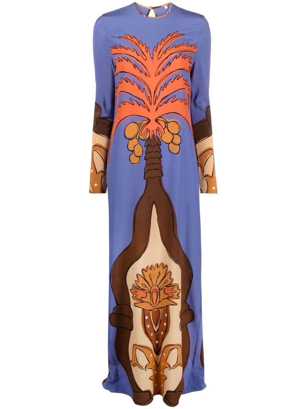Johanna Ortiz Alma De Awa Silk Maxi Dress In Orange | ModeSens