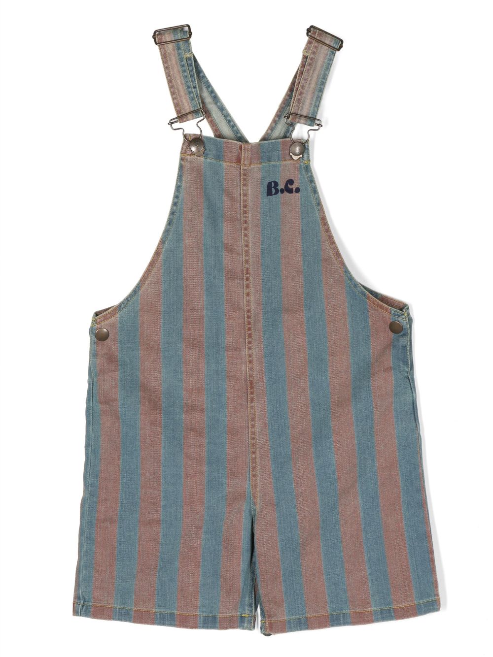 Bobo Choses Kids' Multicolor Dungarees For Boy With Logo In Blue