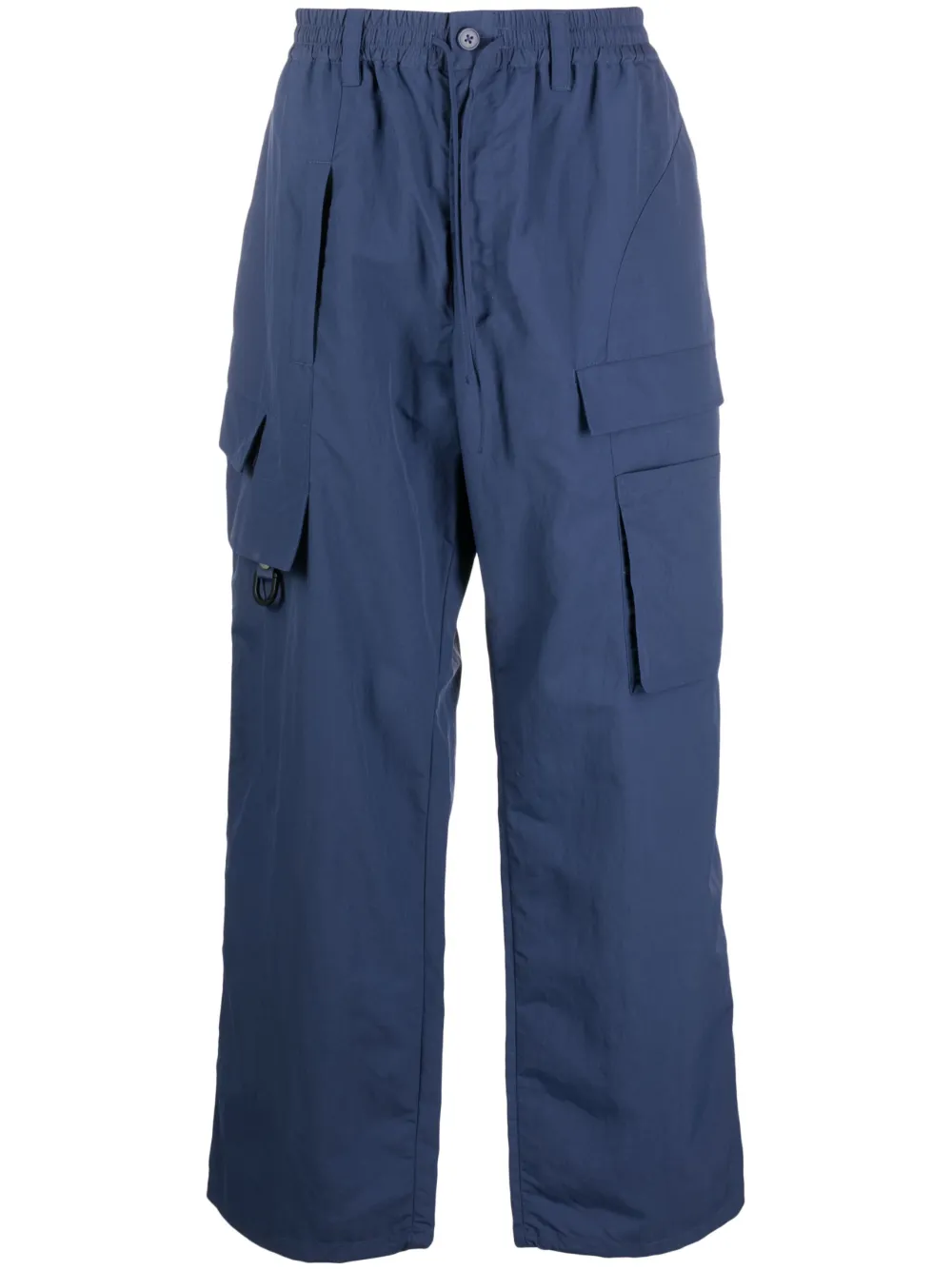 Y-3 Wide-leg Cargo Trousers In Blau