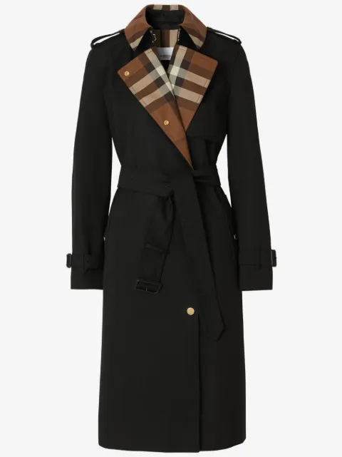 Burberry trenchcoat med rutig panel
