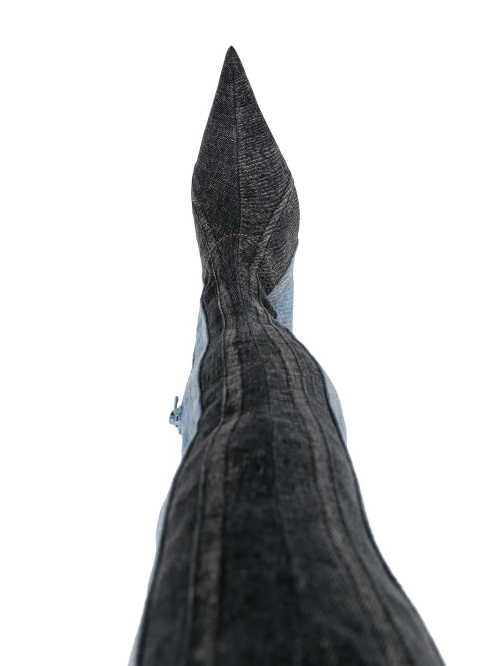 Diesel D-venus Denim Knee Boots In Schwarz