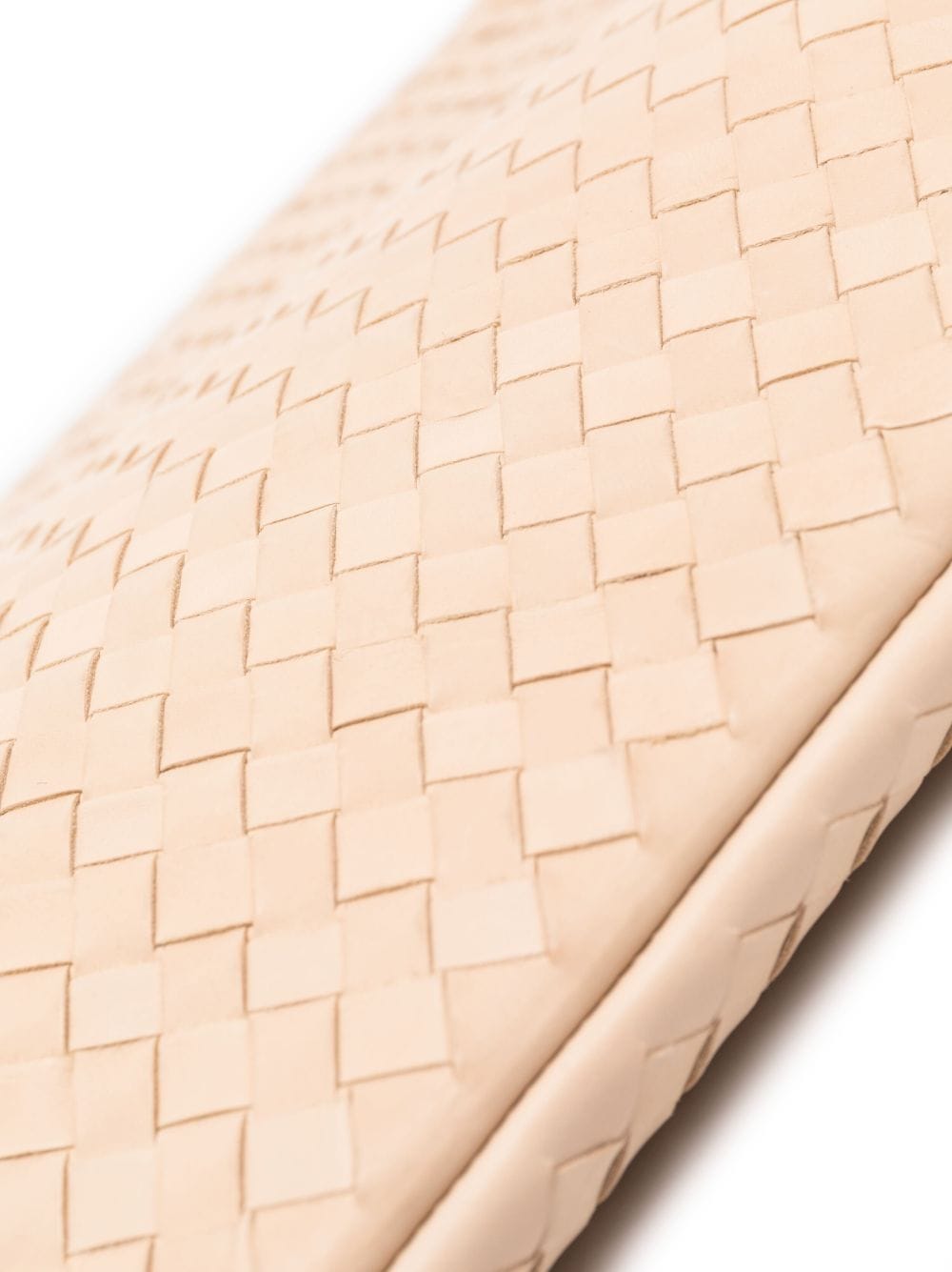 Shop Dragon Diffusion Woven Leather Clutch Bag In Nude
